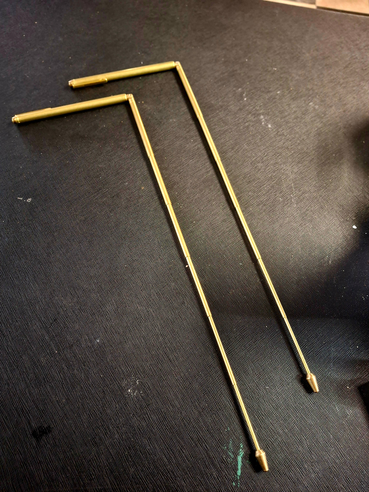Antique Finish Brass Pen Style Dowsing Rod Set (2 pcs) 16" L – Convertible Divination Tools