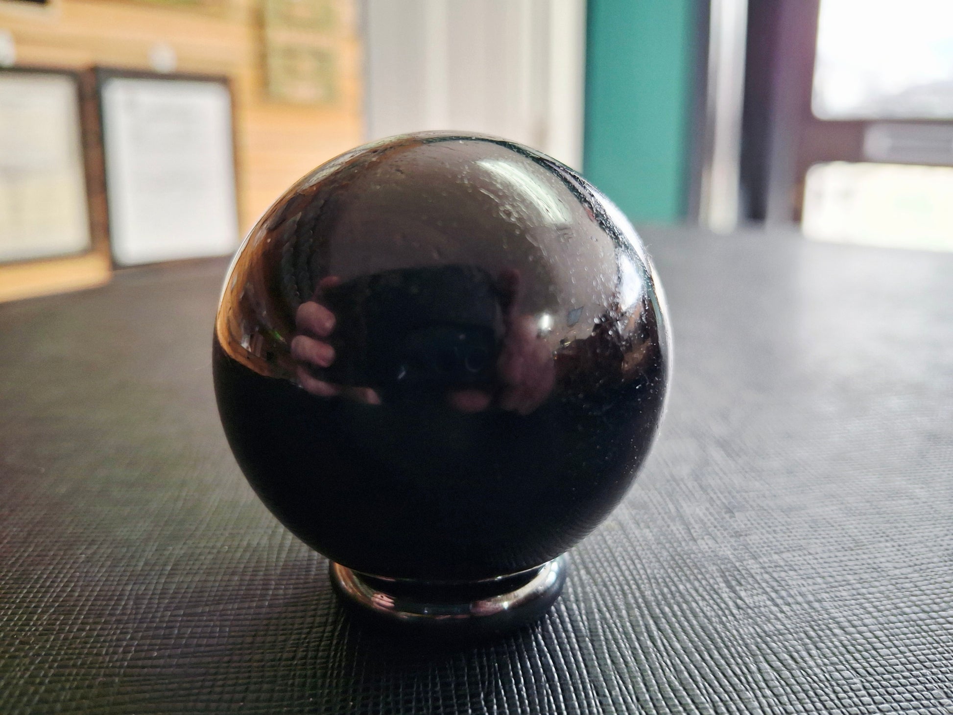 Black Tourmaline Sphere 1-2"
