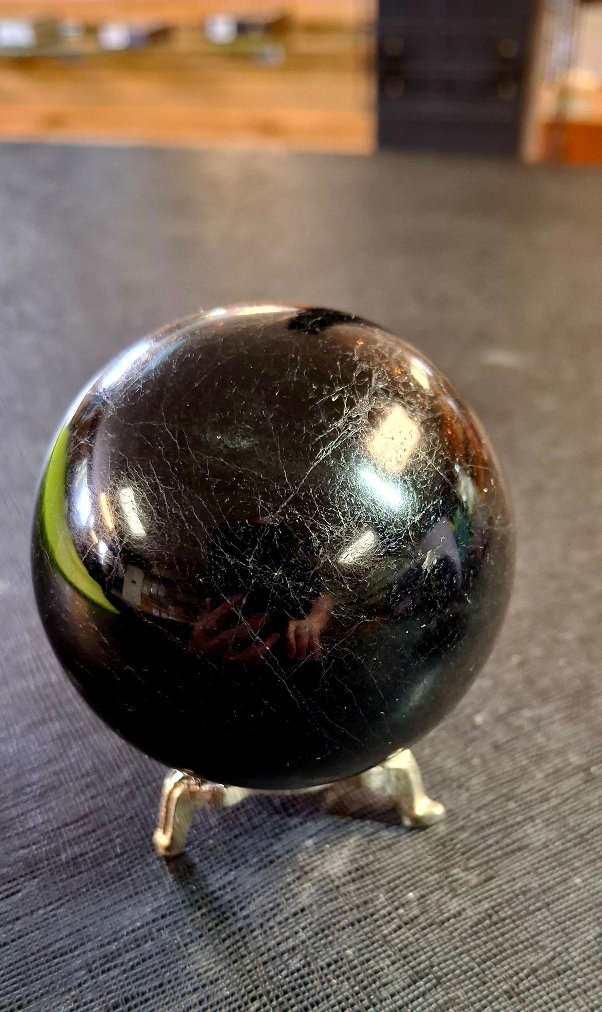 Black Tourmaline Sphere 3"