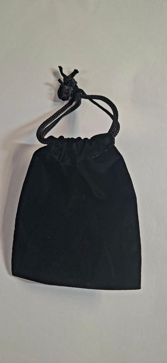 Black Velvet Drawstring Bag 2x2.5"