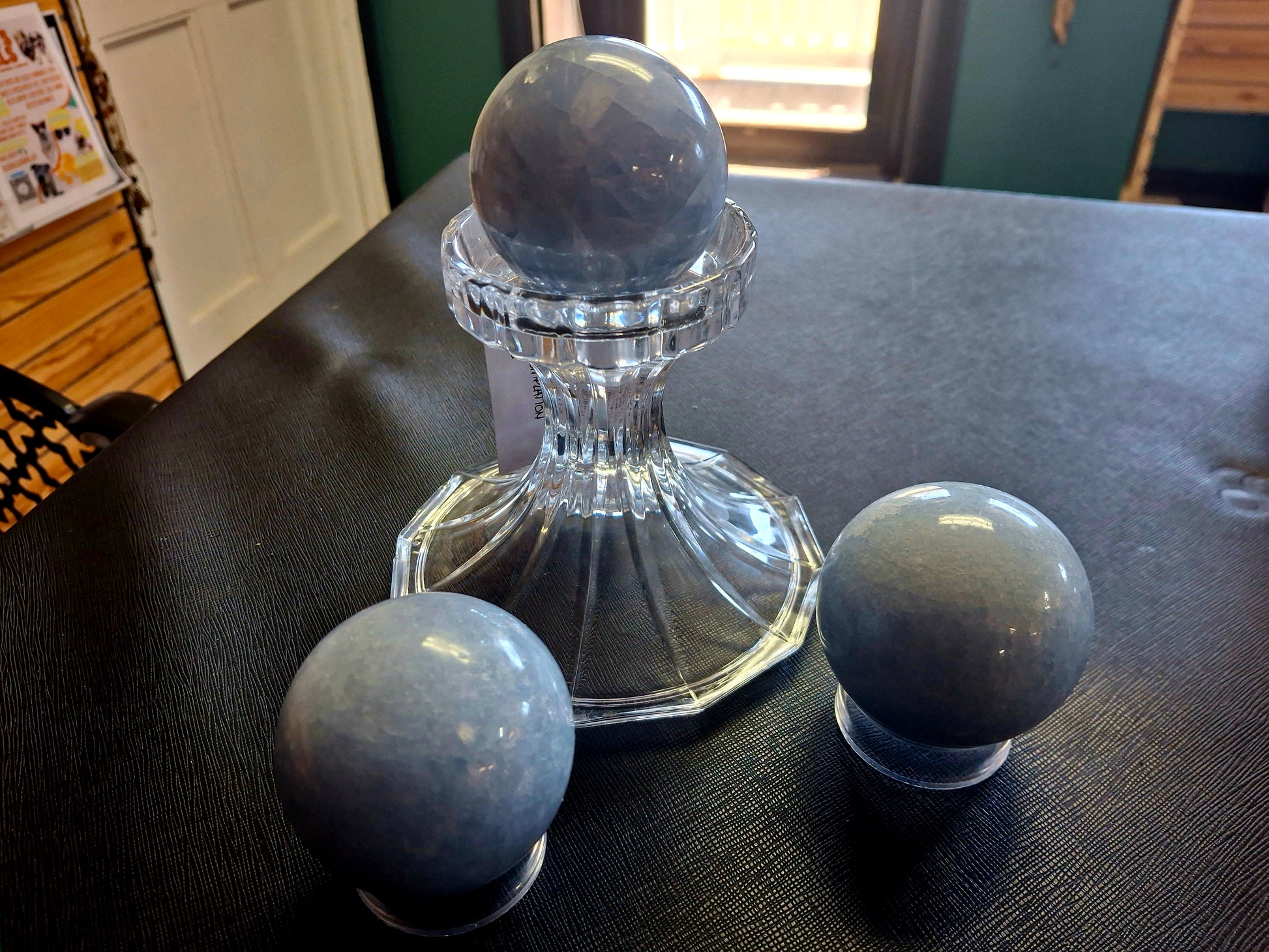 Blue Calcite Spheres 3"