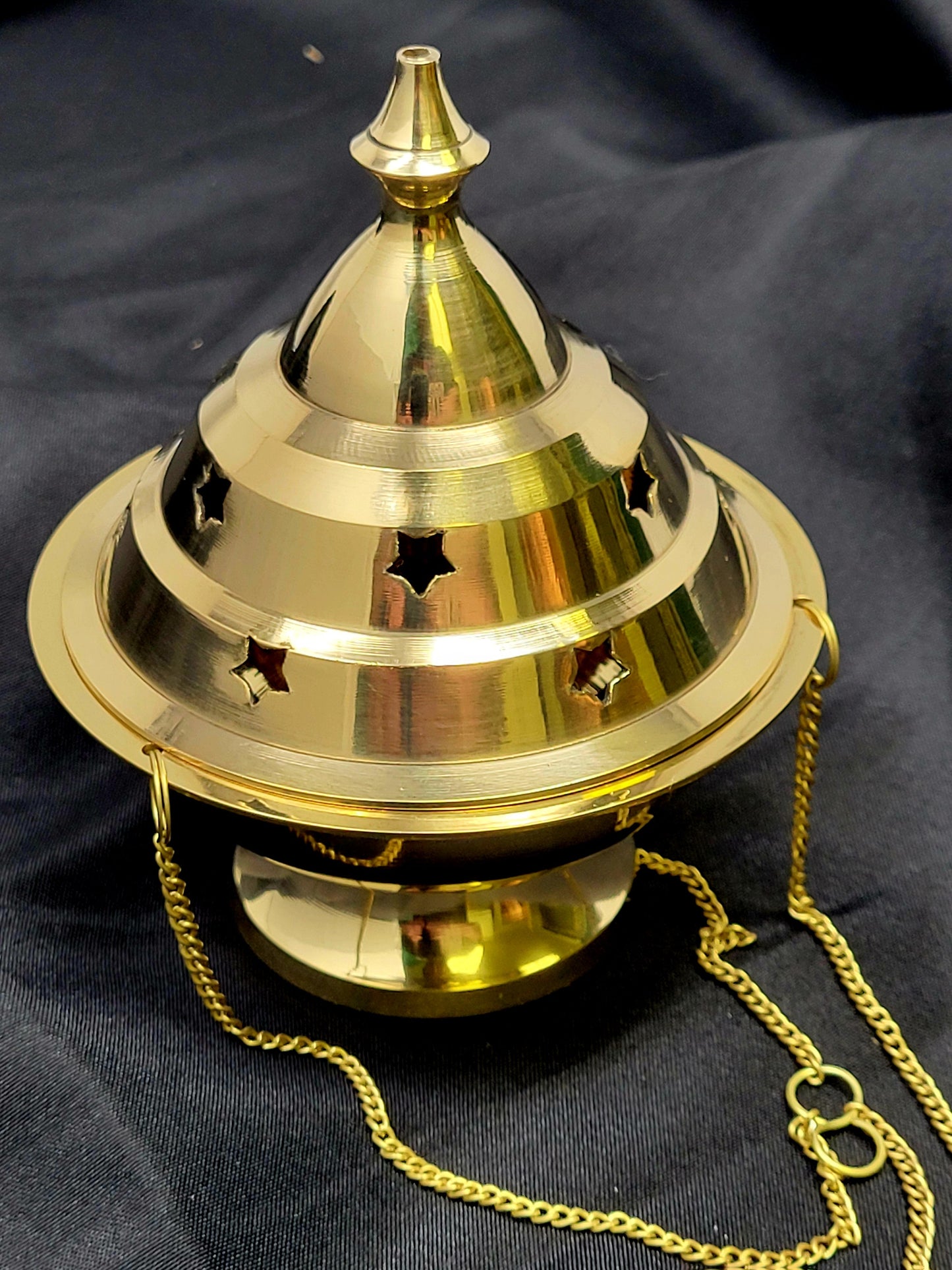 Brass Hanging Cone Burner (Large)