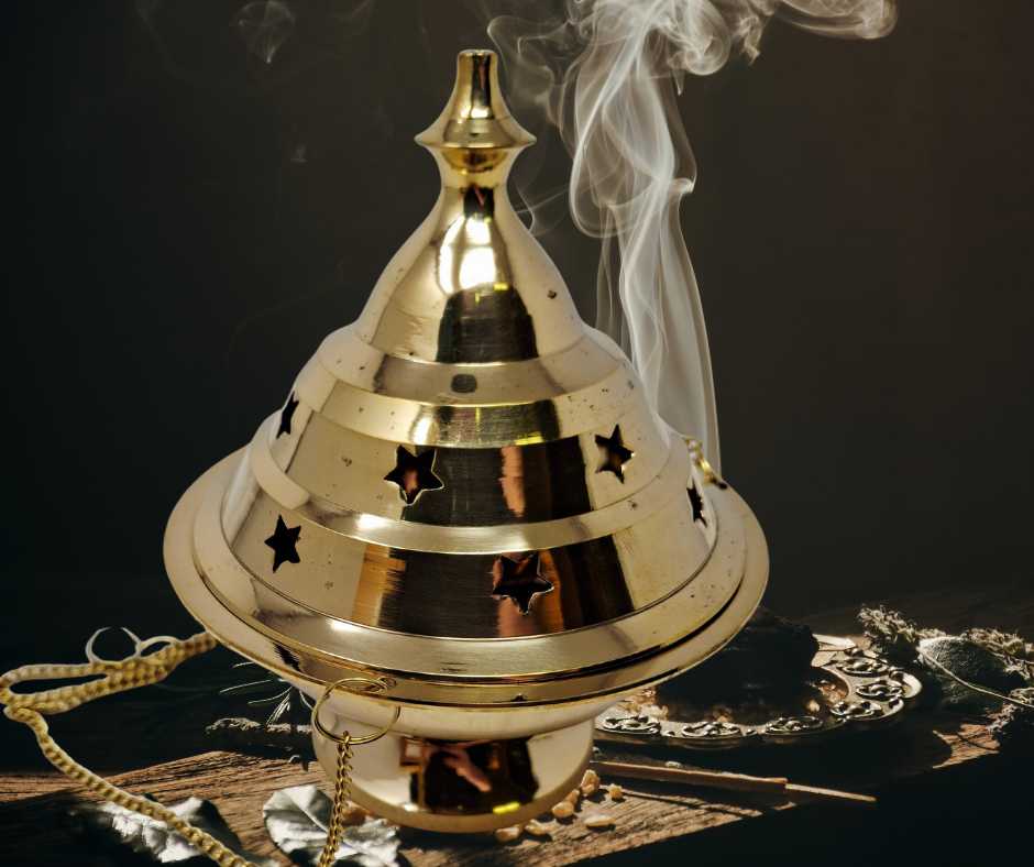 Brass Hanging Cone Burner (Large)