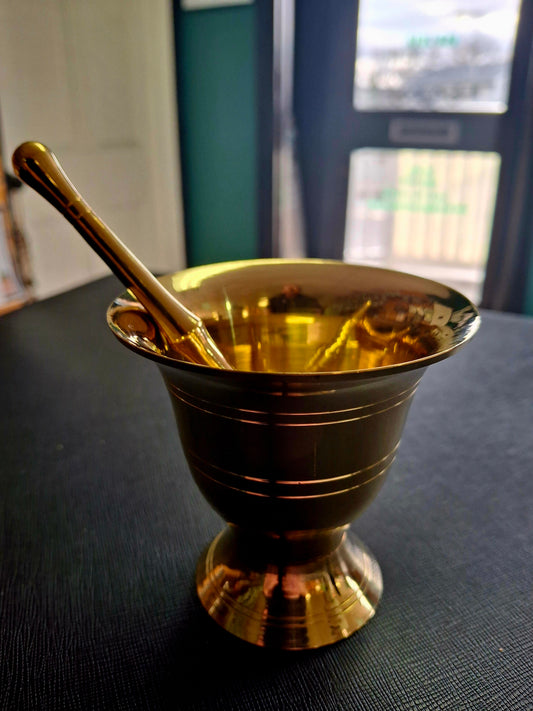 Brass Mortar & Pestle 4"