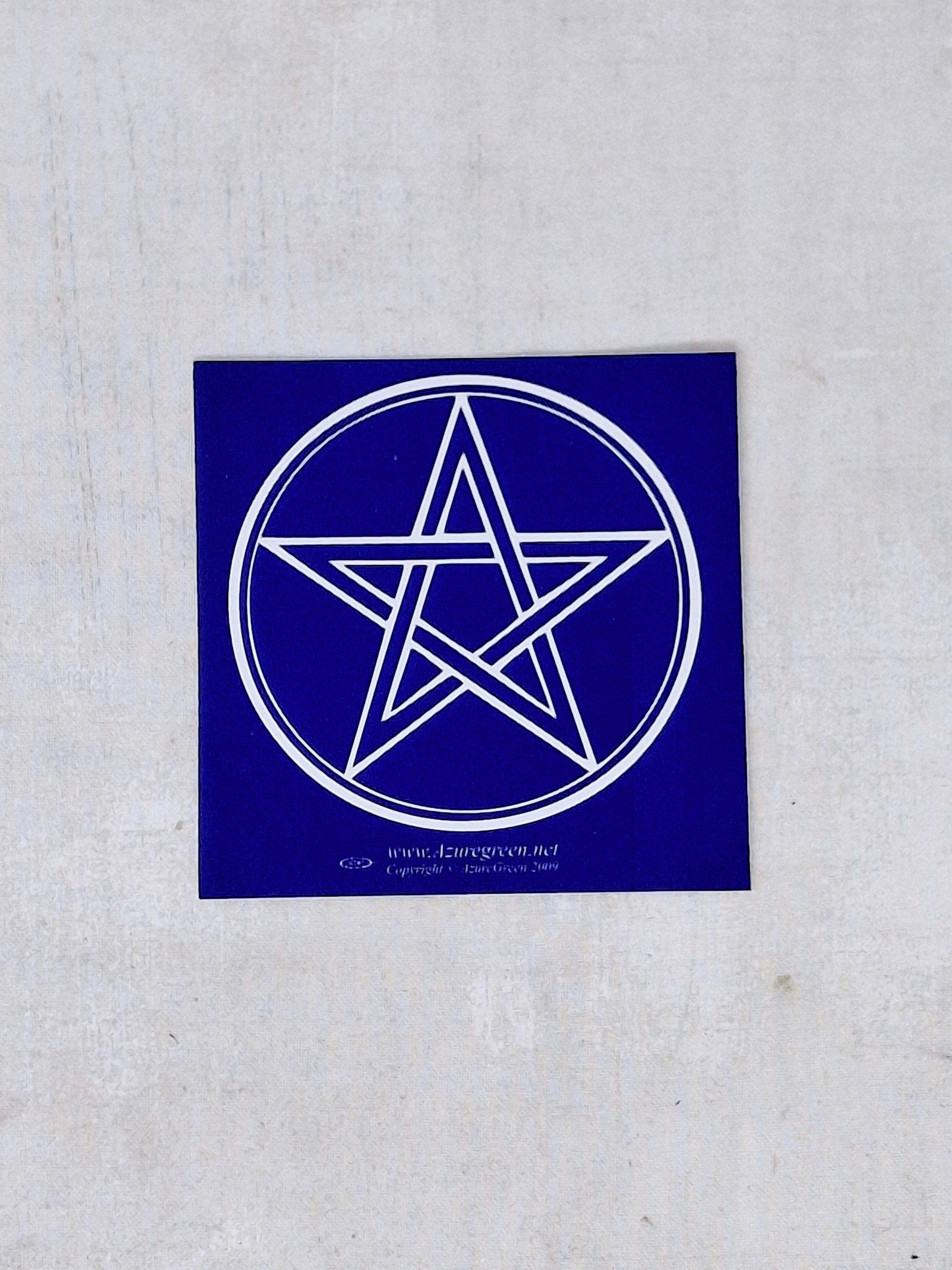 Bumper Sticker - Pentagram on Blue