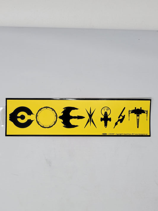 Bumper Stickers: Coexist (Star Wars/Trek)