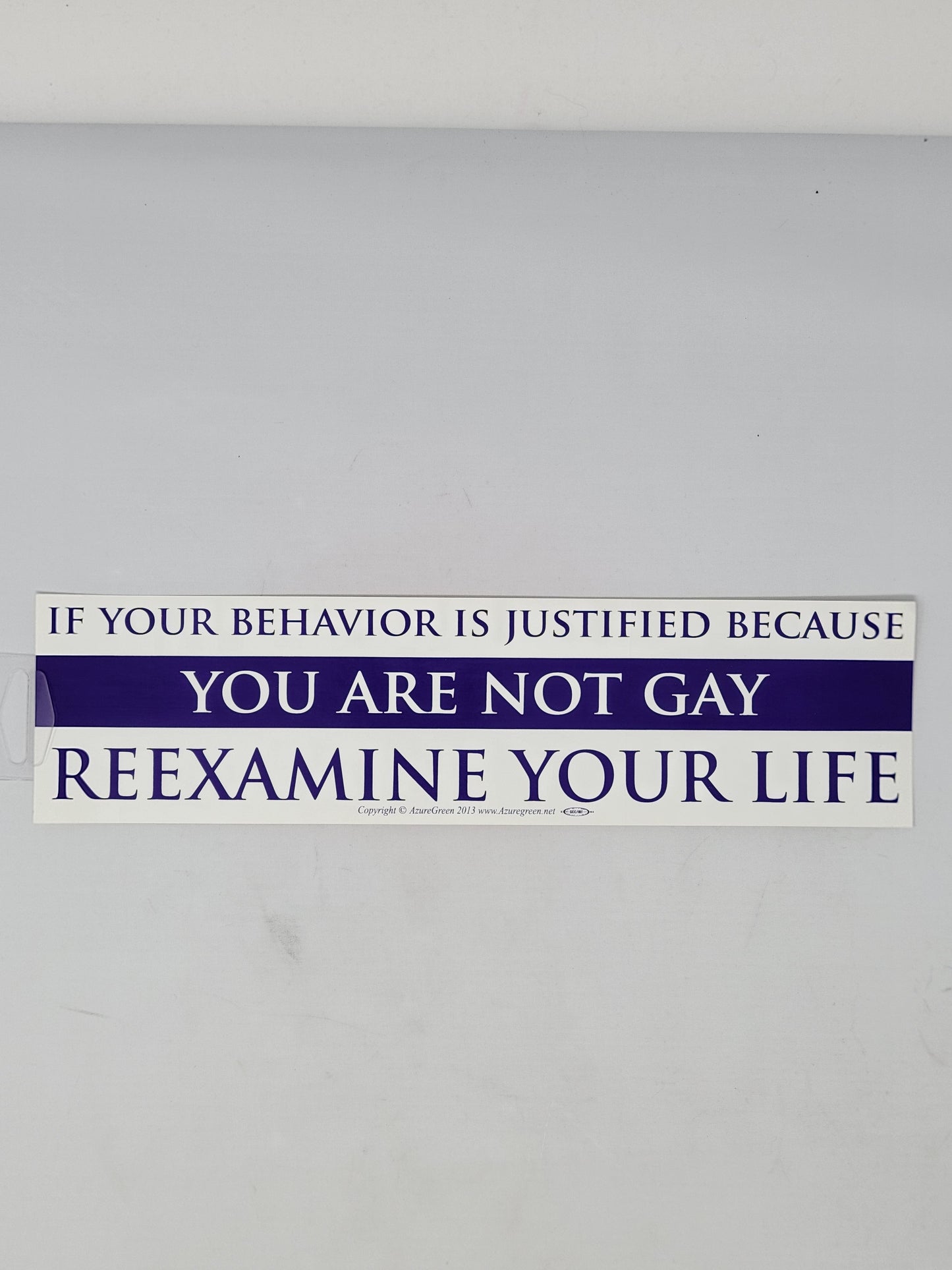 Bumper Stickers: If Your Behavior Is Justified Because You Are Not Gay Reexamine Your Life