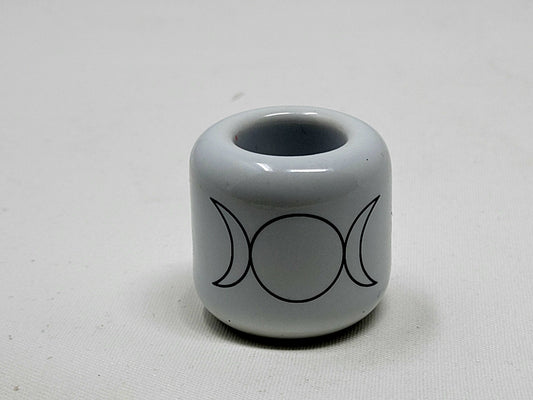 Chime Candle Holder (Triple Moon White)