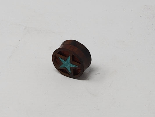 Crushed Turquoise plug 1/2 GA 12mm