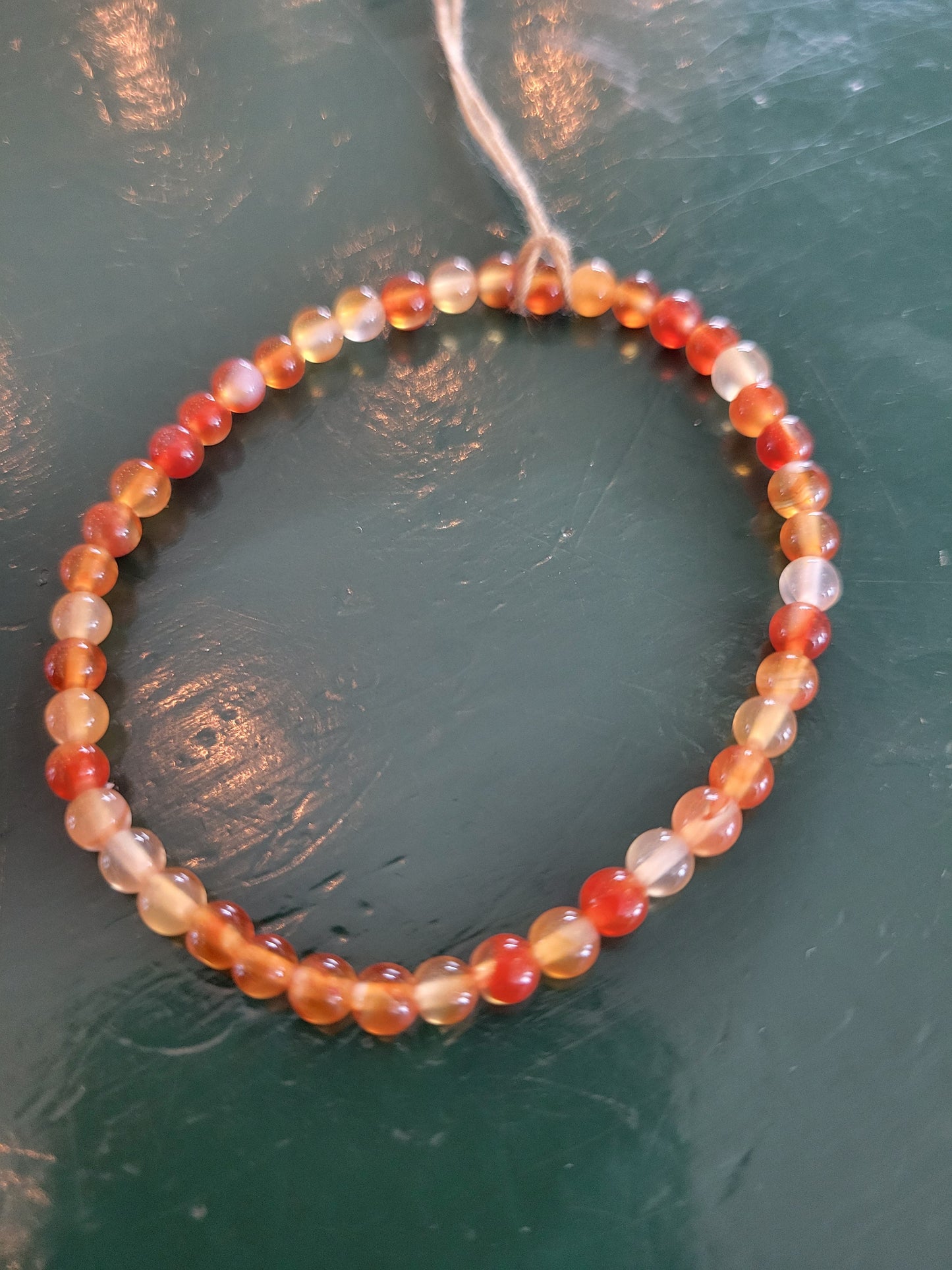 Energy Bead 4mm Carnelian Bracelet