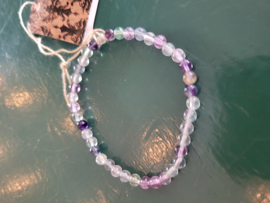 Energy Bead 4mm Fluorite Bracelet