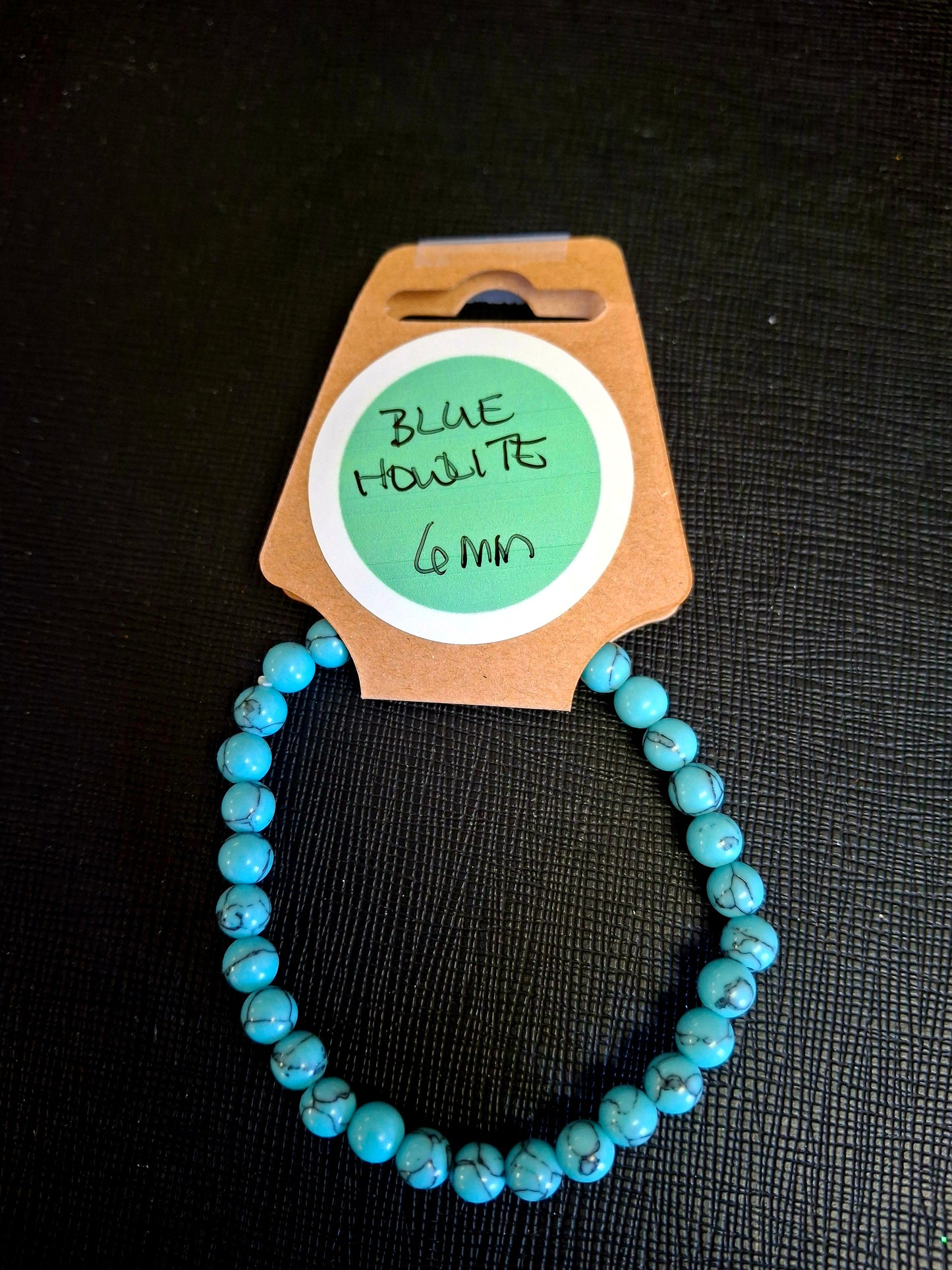 Energy Bead Bracelet 6mm Blue Howlite