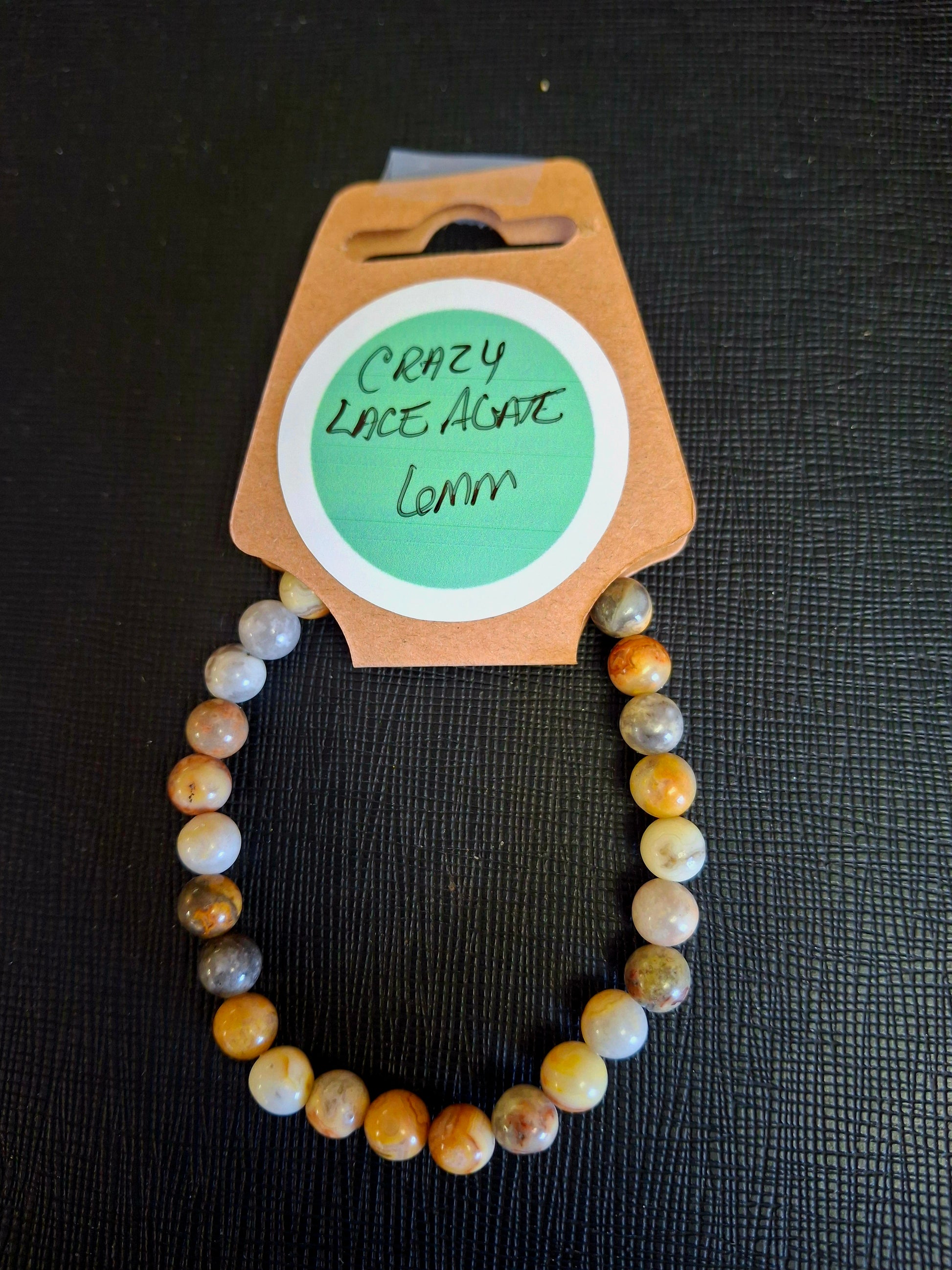 Energy Bead Bracelet 6mm Crazy Lace Agate