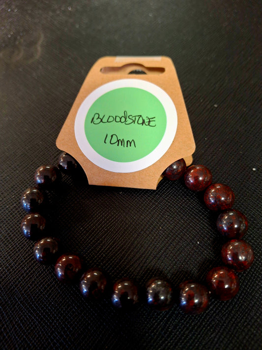 Energy Bead Bracelets 10mm - Bloodstone
