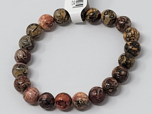 Energy Bead Bracelets Leopardskin Jasper 8mm