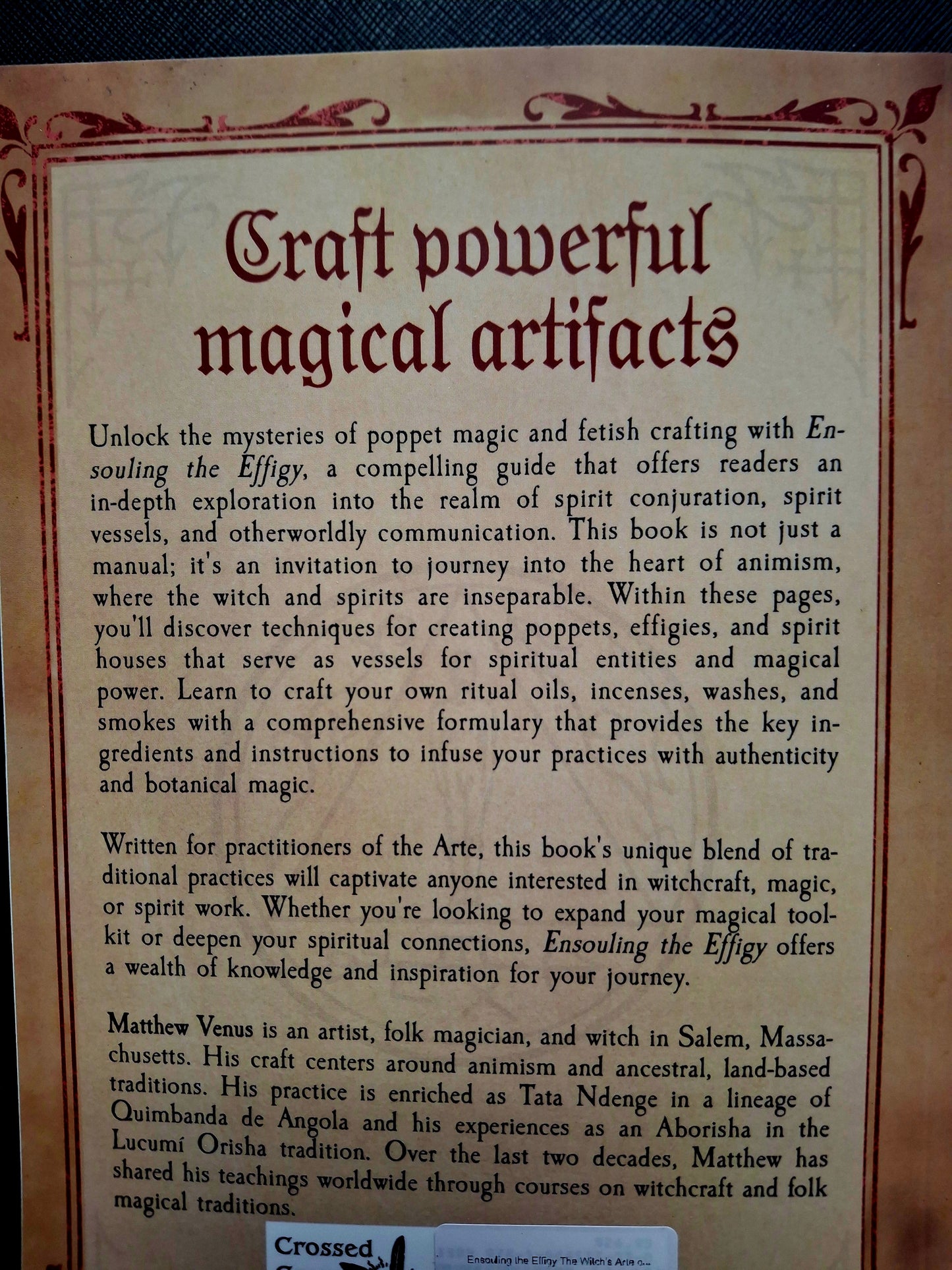 Ensouling the Effigy The Witch’s Arte of Enspirited Objects - Matthew Venus