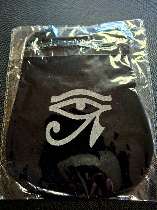 Eye of Horus Drawstring Velvet Bag 5x5"