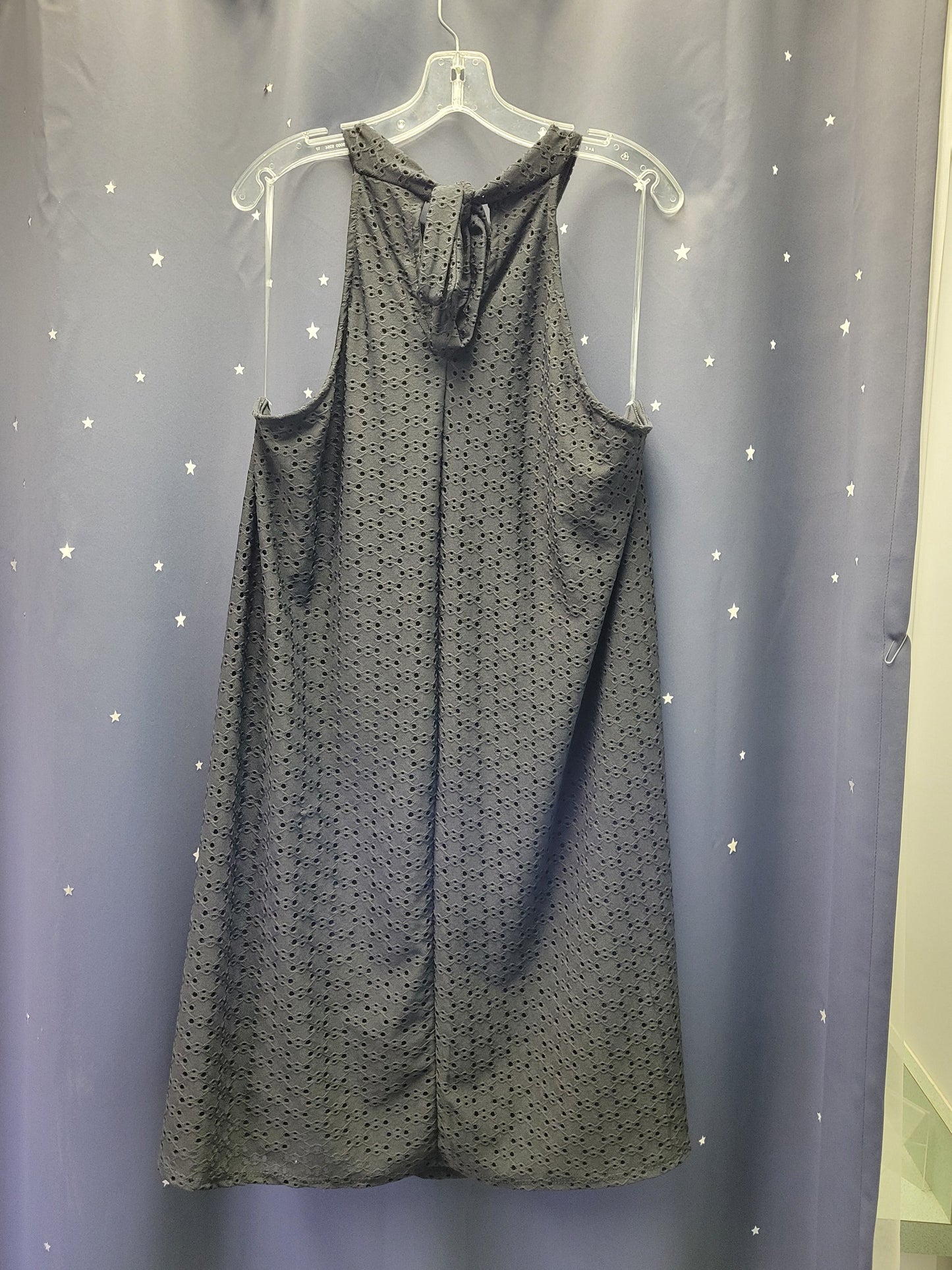 Eyelet Knit Halter Tie Dress