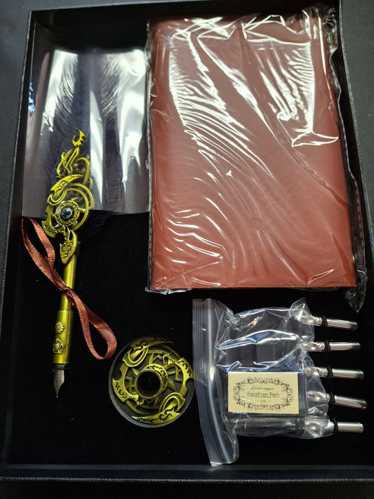 Feather Quill Pen Dip Set - Style 20