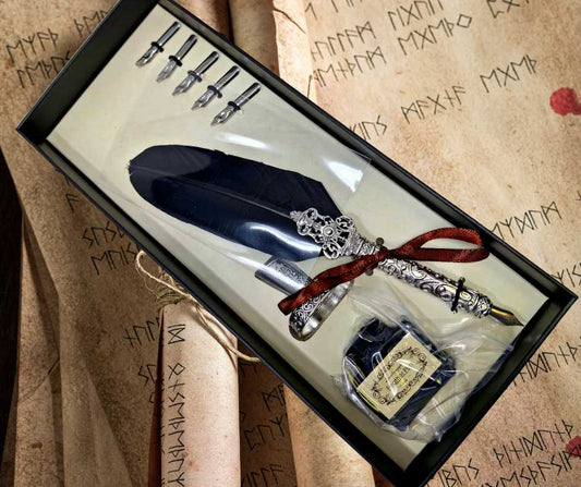 Feather Quill Pen Dip Set - Style 9