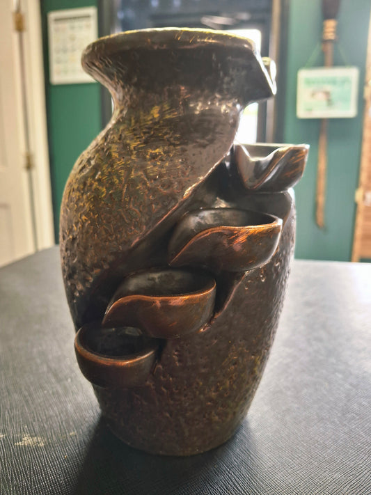 Flower Vase Ceramic Backflow Cone Incense Burner 7.5"H x 4.5"W