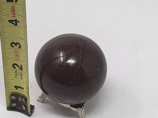 Garnet Sphere 2.5" w/Stand