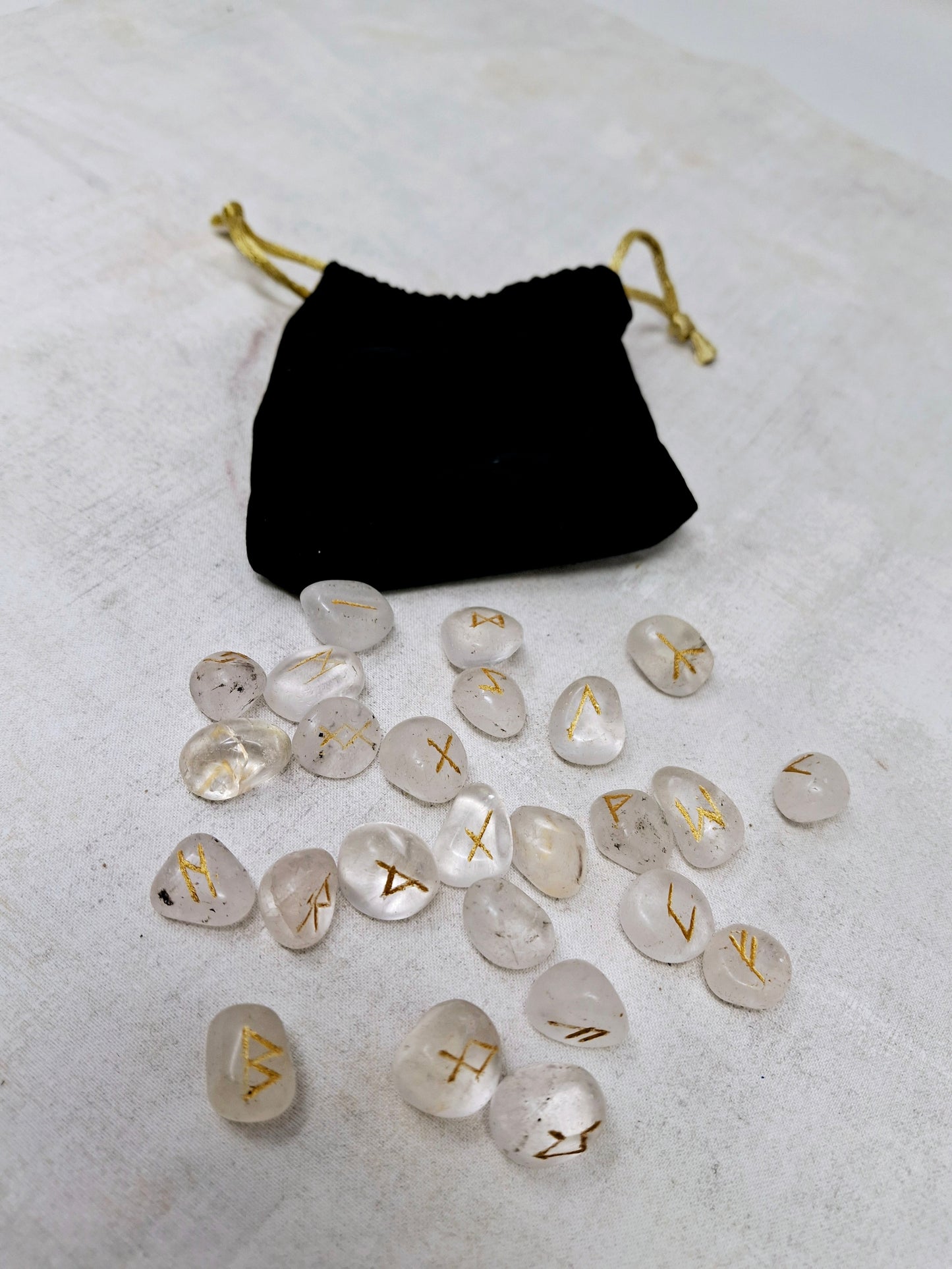 Gemstone Rune Set Clear Quartz