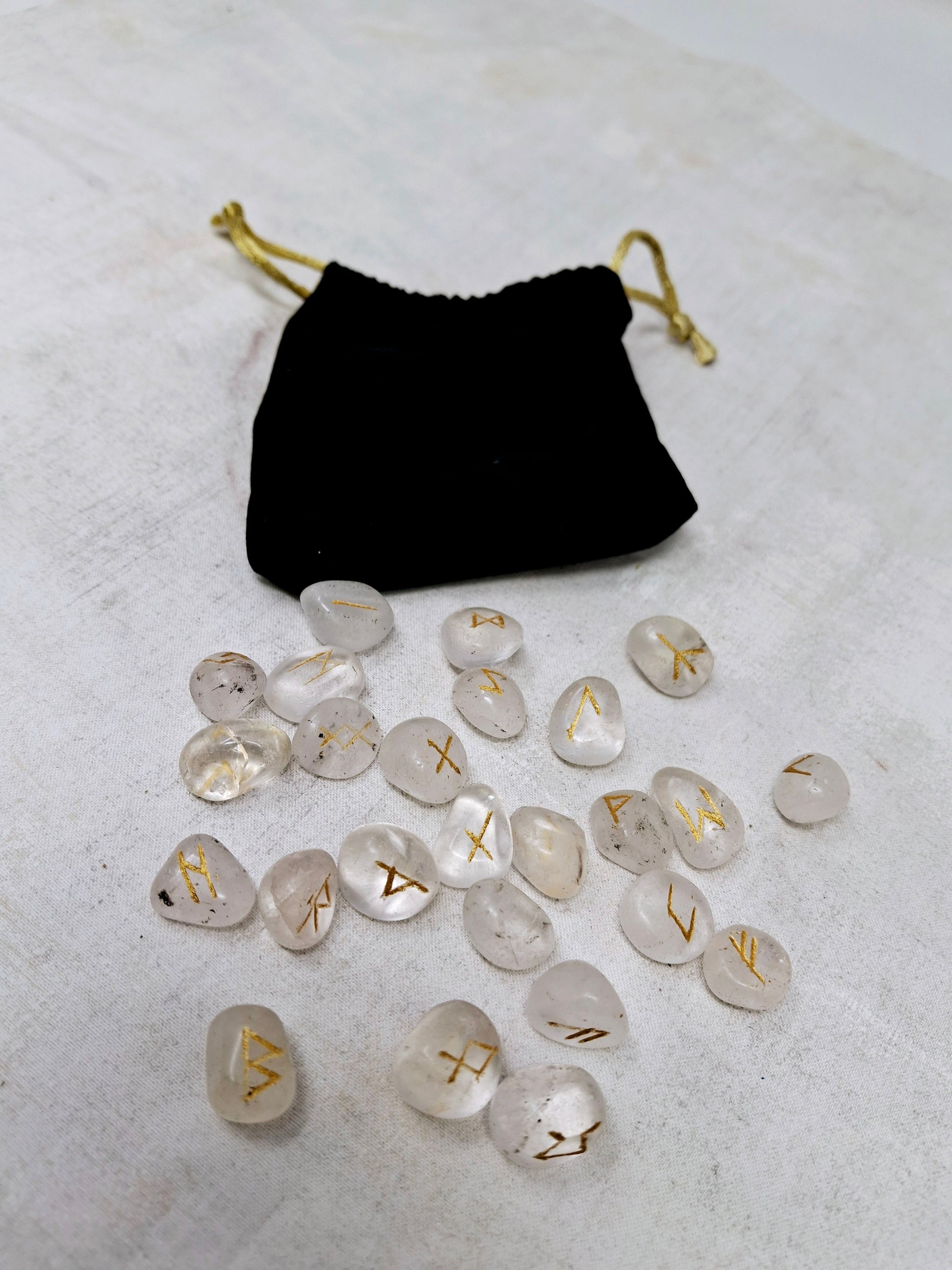 Gemstone Rune Set Clear Quartz