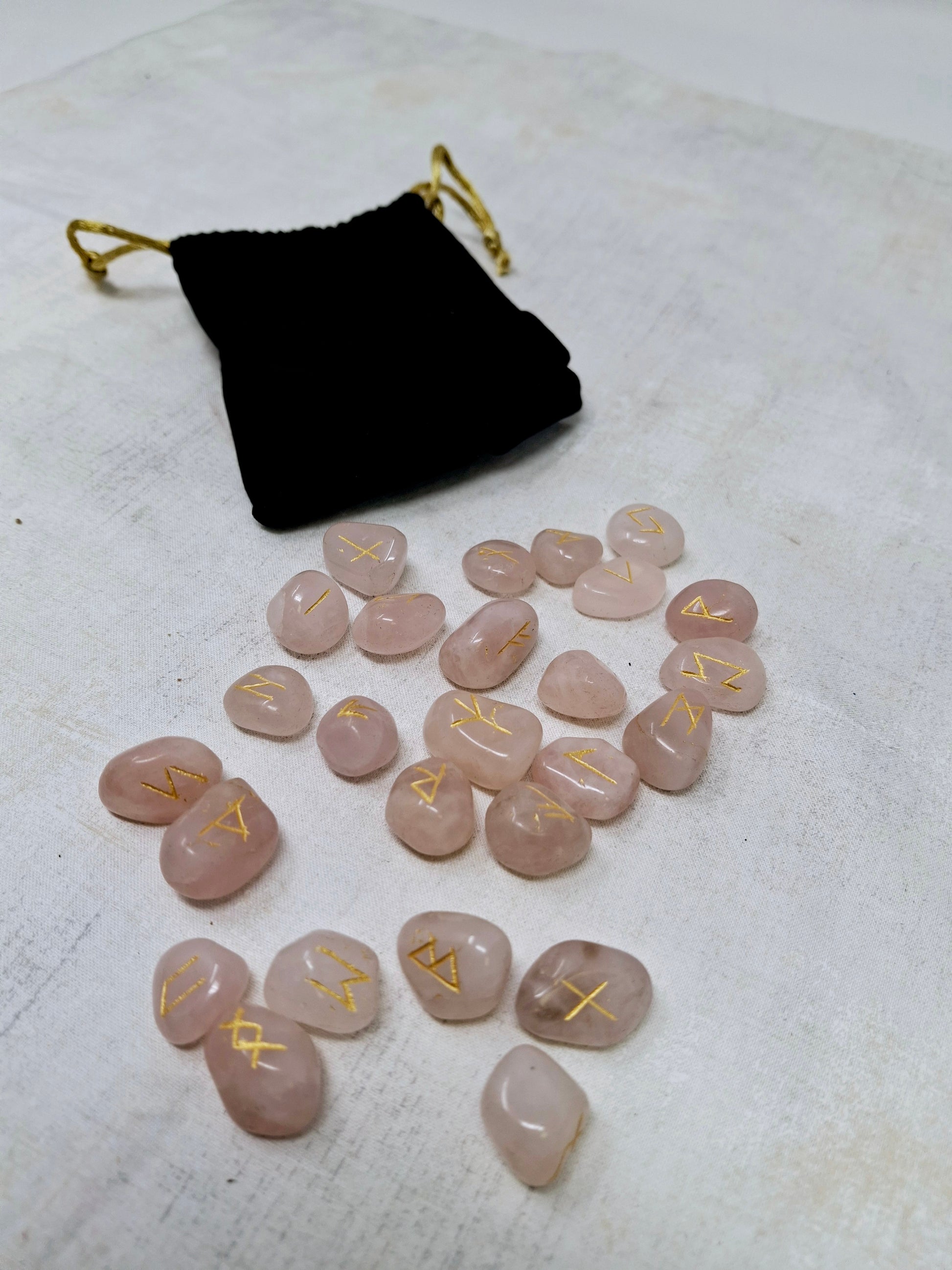 Gemstone Rune Set Rose Quartz