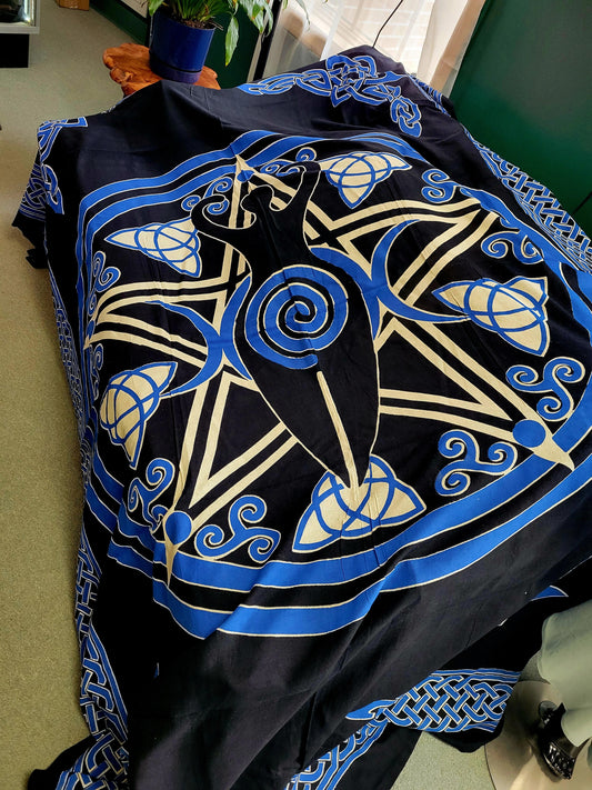 Goddess of Earth Tapestry 72x018 Blue/black