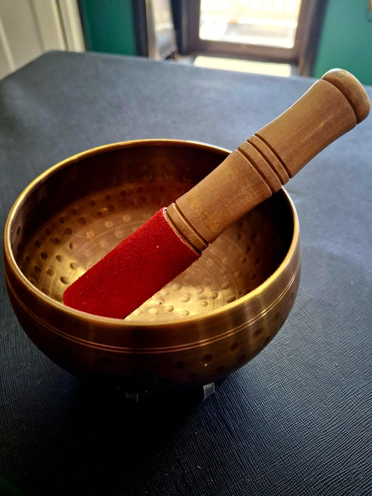 Hand Hammered Singing Bowl Set 5"