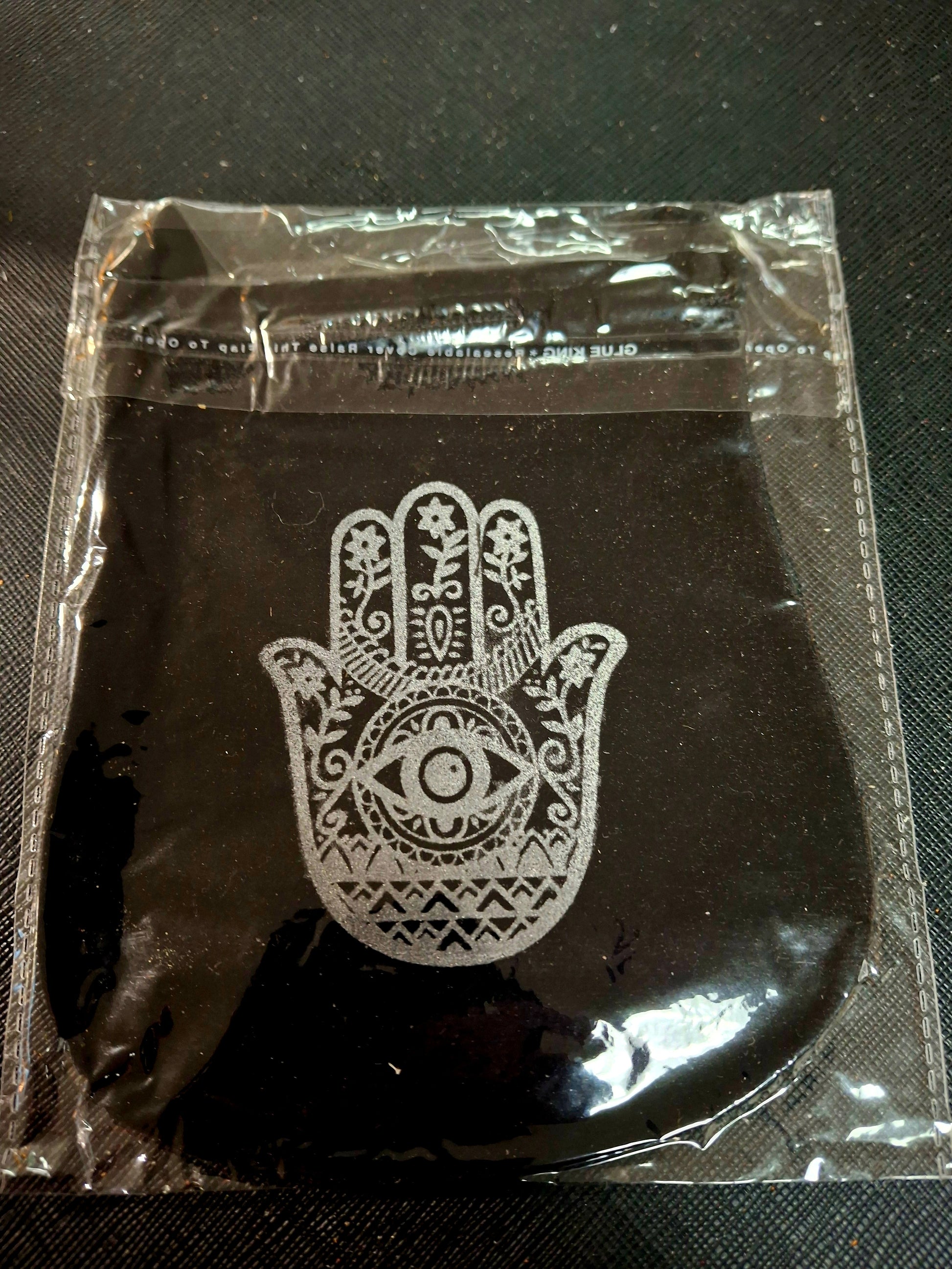 Hand of Compassion Velvet Bag 5x5"