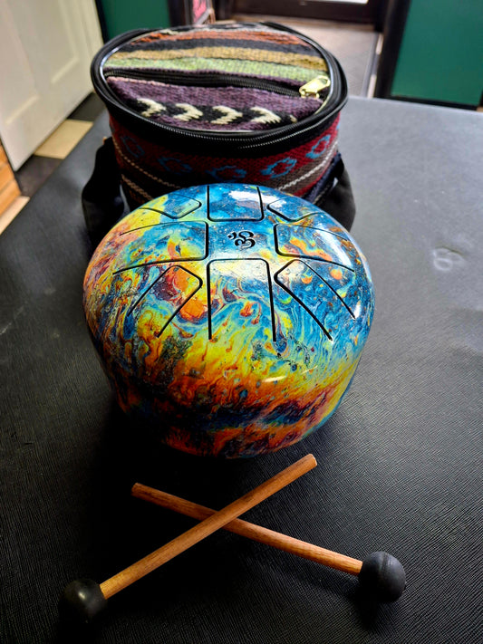 Happy Drum Multi Color 7" w/bag