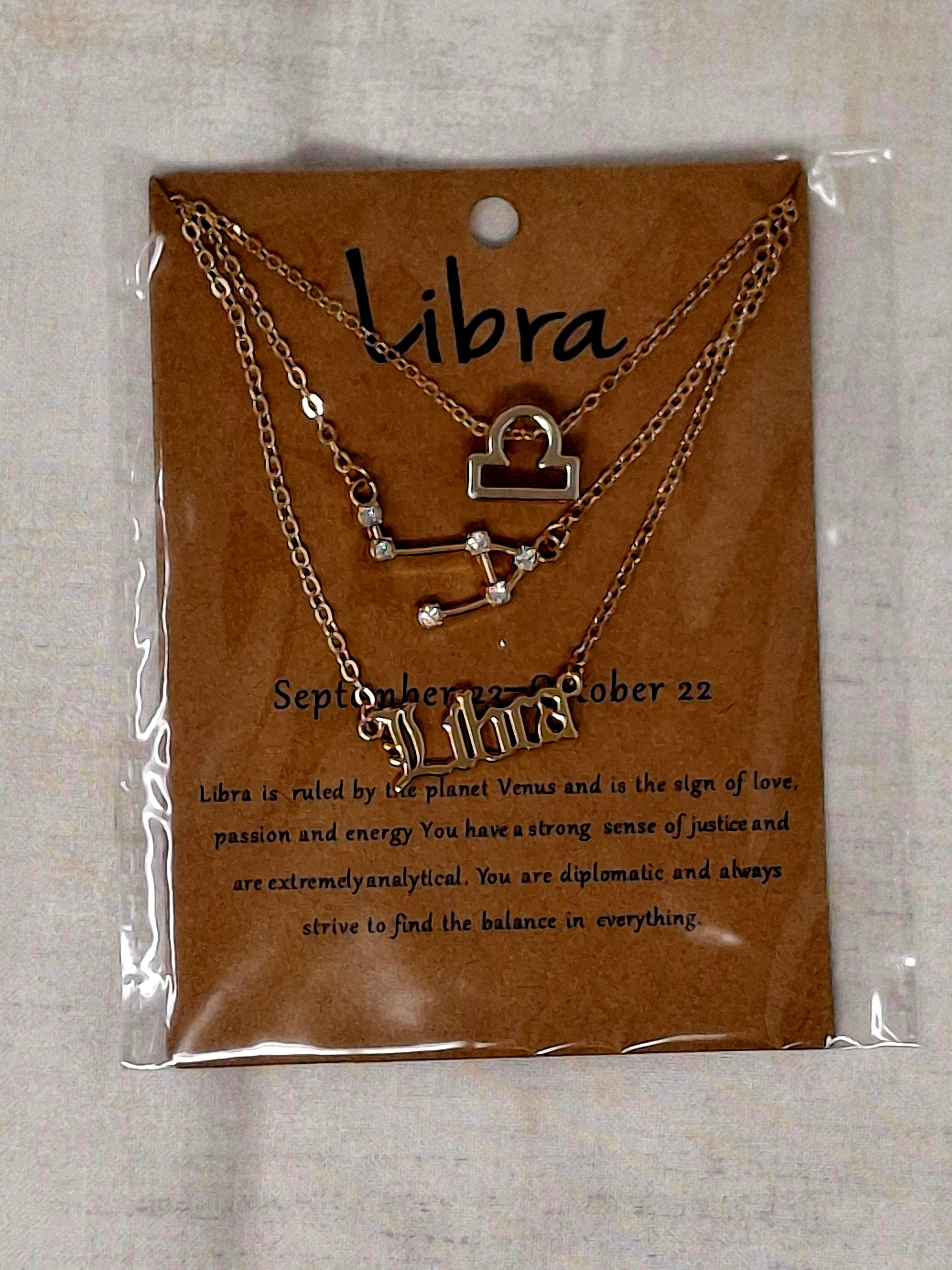 Horoscope Zodiac Constellation 3pc Charm Pendants