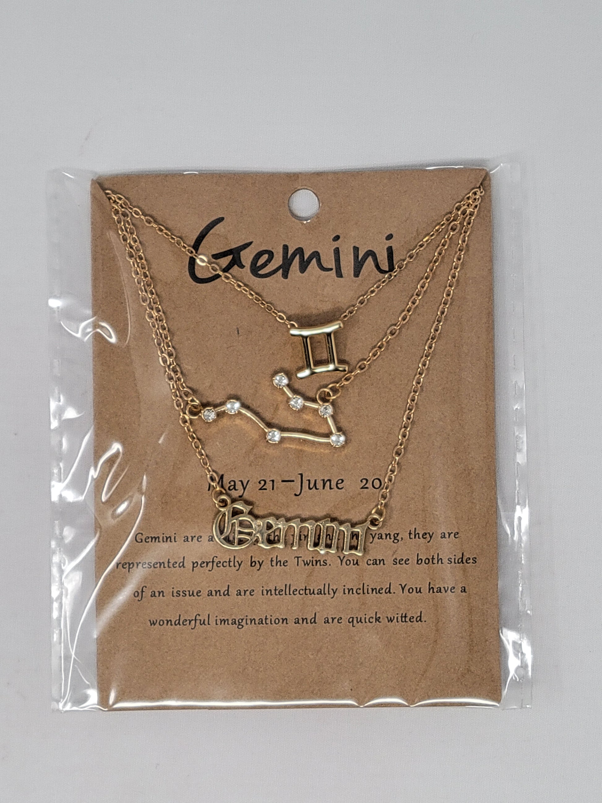 Horoscope Zodiac Constellation 3pc Charm Pendants