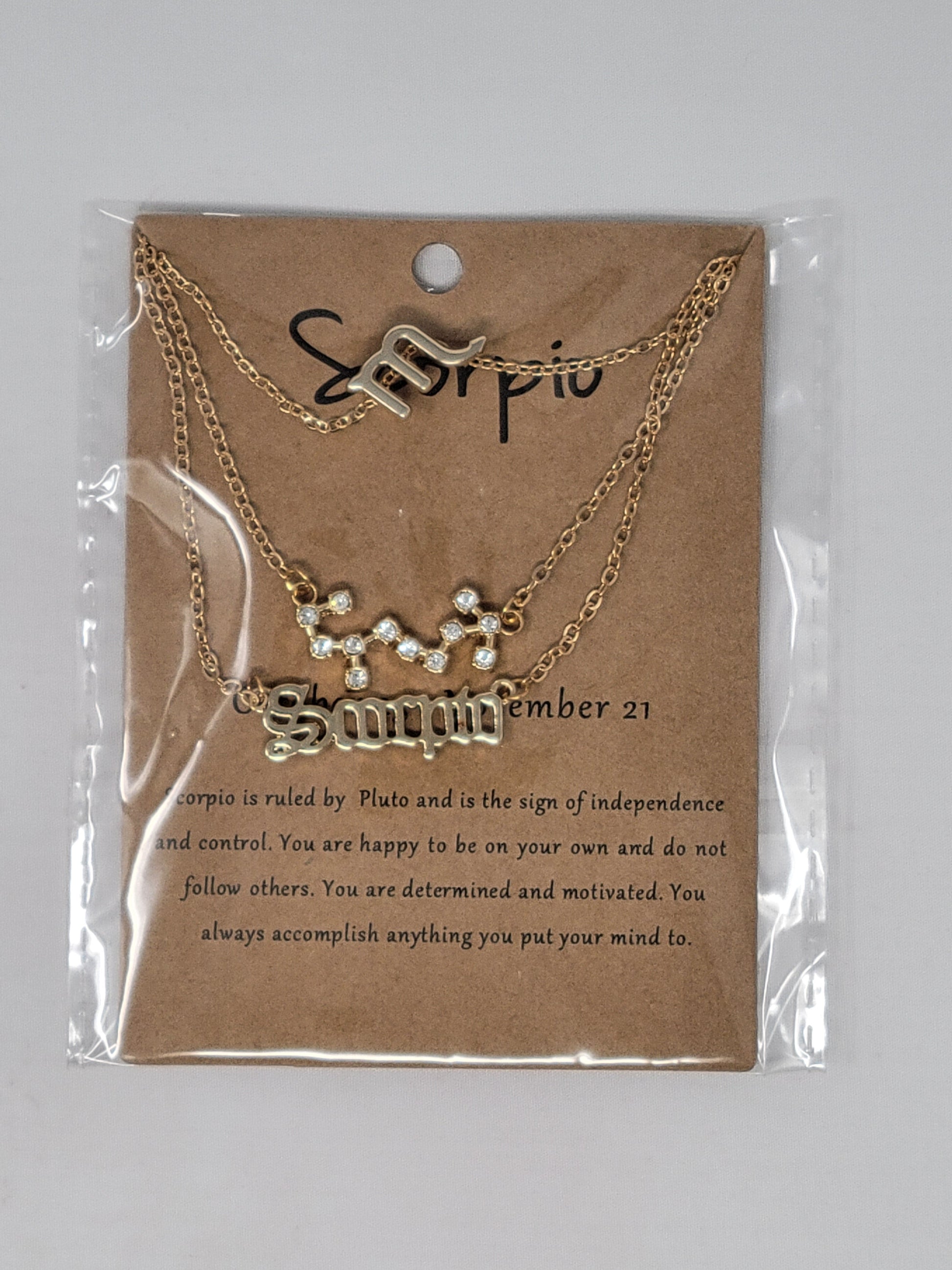 Horoscope Zodiac Constellation 3pc Charm Pendants