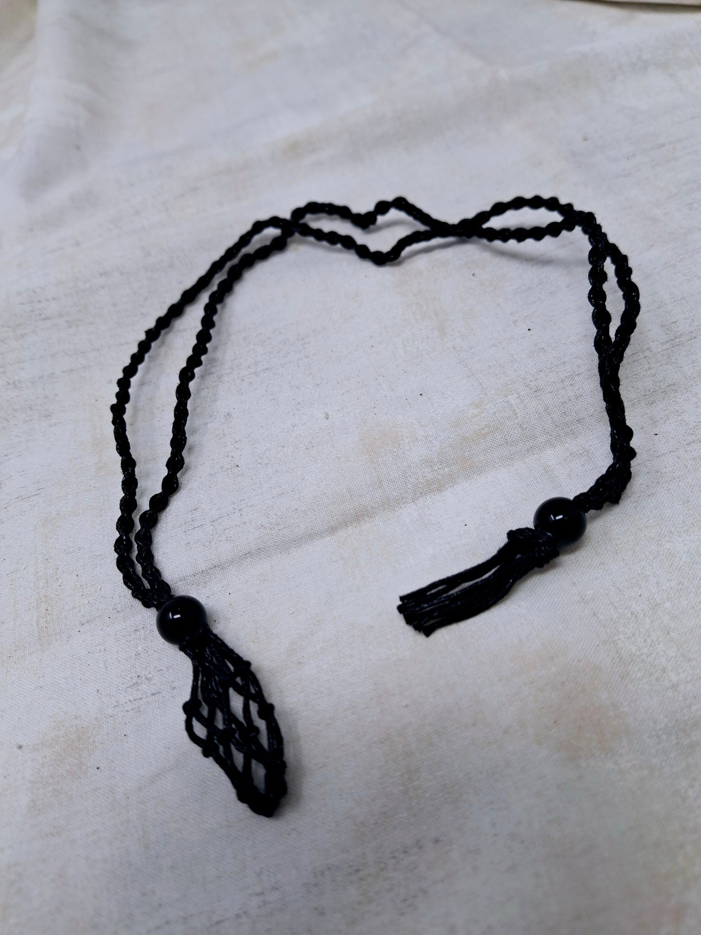 Knitted Crystal Cage Necklace