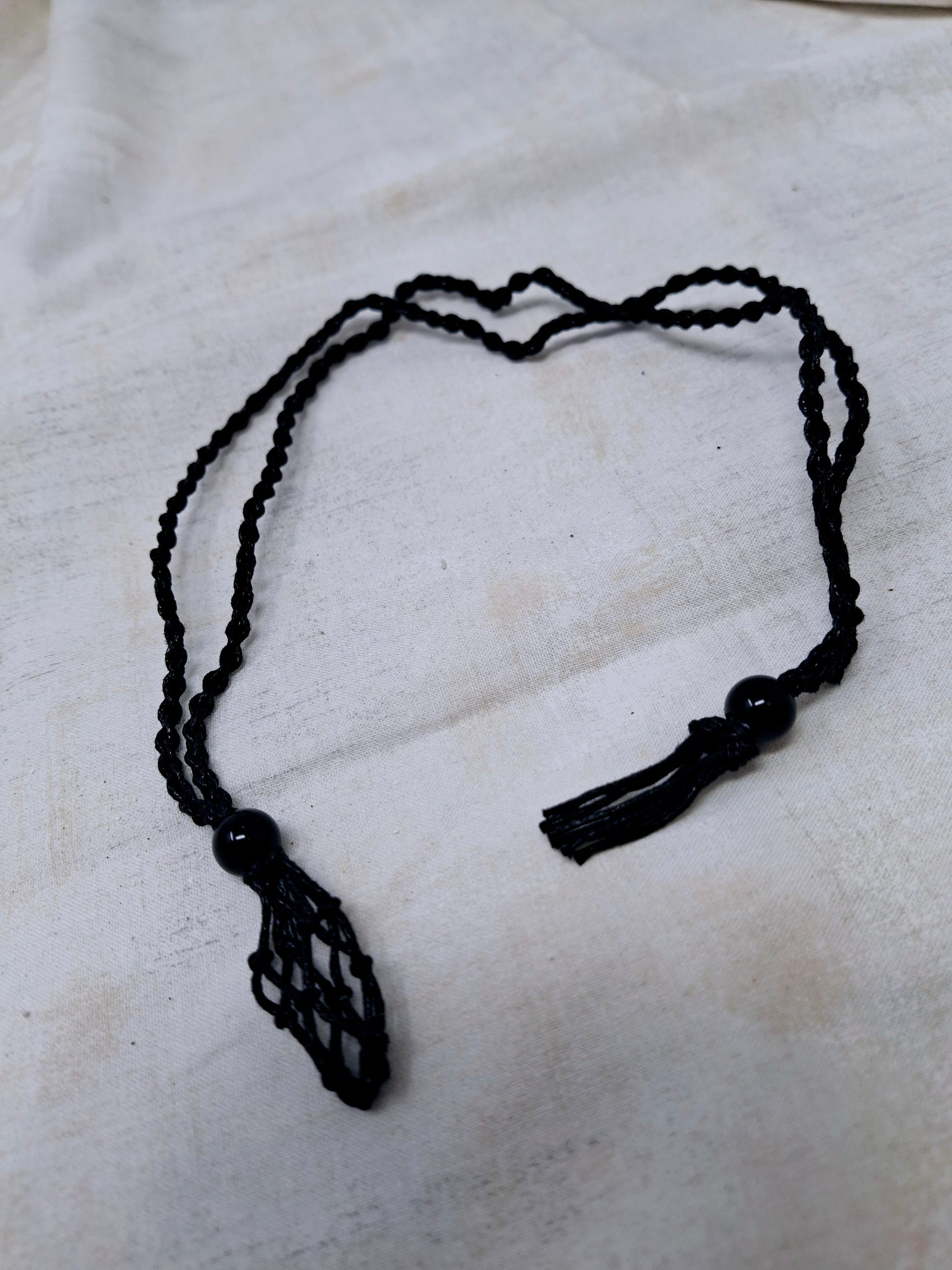 Knitted Crystal Cage Necklace