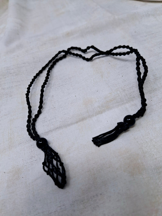 Knitted Crystal Cage Necklace
