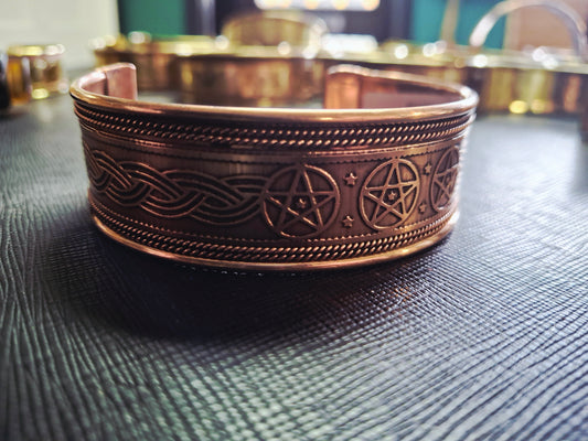 Knotwork Pentagram Copper Bracelets
