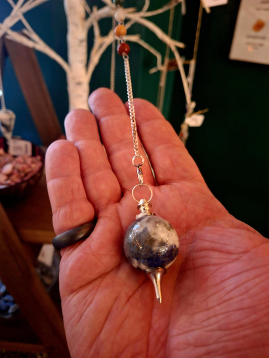 Lapis Lazuli Chakra Chain Ball Pendulum