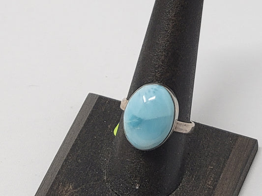 Larimar Ring in Sterling Size 9