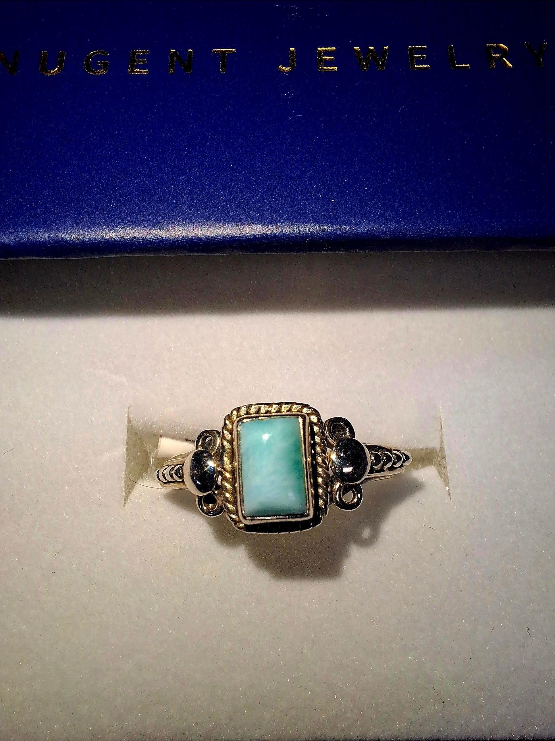 Larimar Sterling Silver Orion Ring