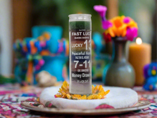 Lucky Black Cat 7 Color - 7 Day Charged Candle