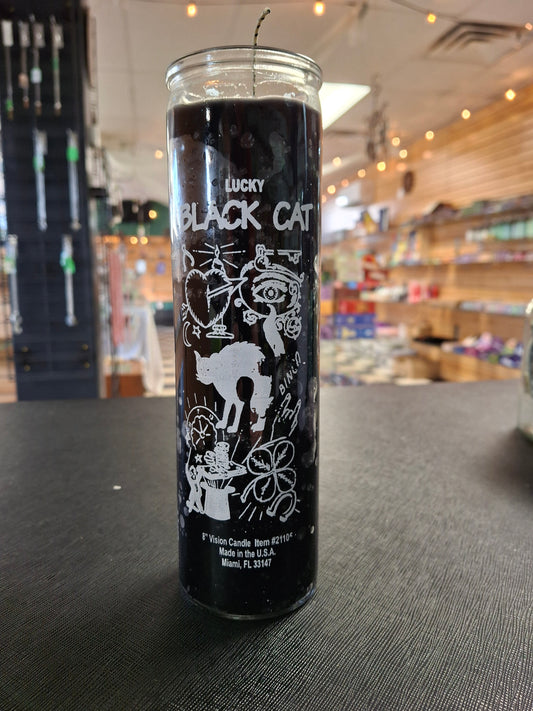 Lucky Black Cat - 7 Day Charged Candle