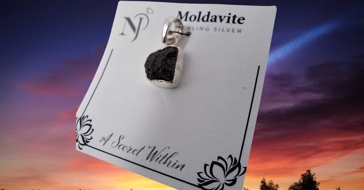 Moldavite Pendant in 93.5 silver