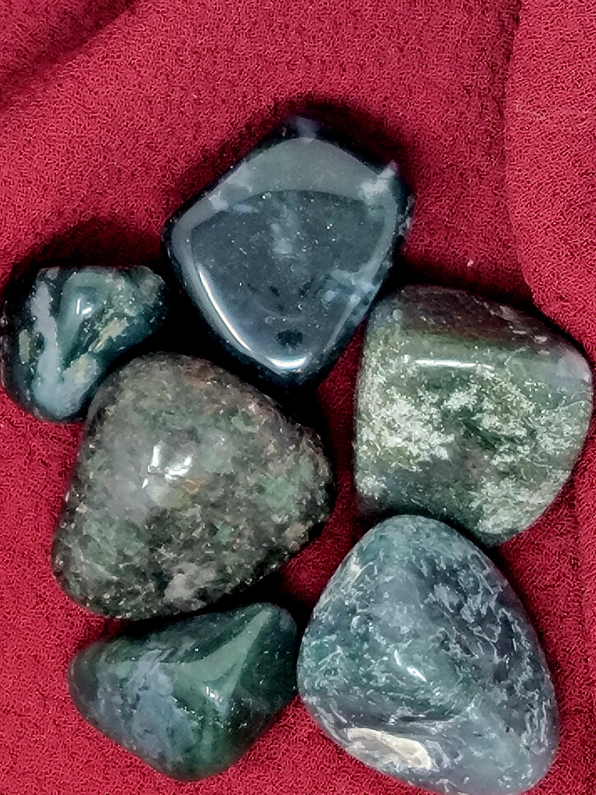 Moss Agate Tumbled