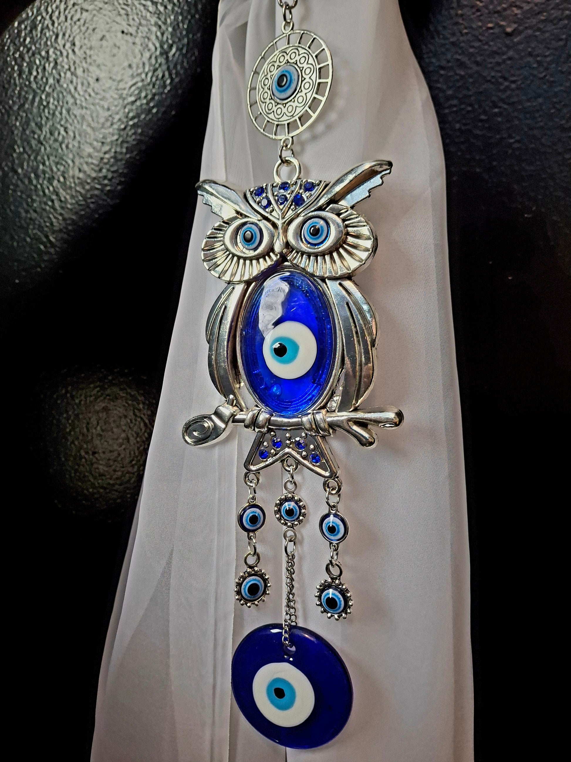 Night Owl w/ Evil Eye Hanging 11"L x 3.5"D