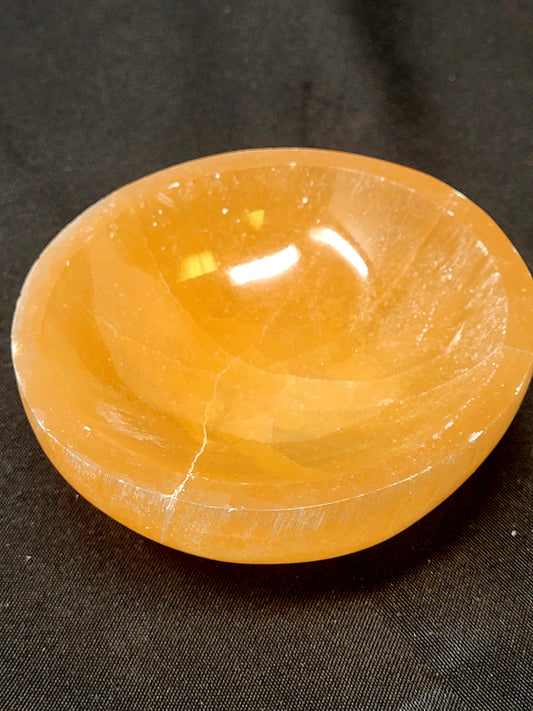 Orange Selenite Bowl 3.5"-4" Diameter