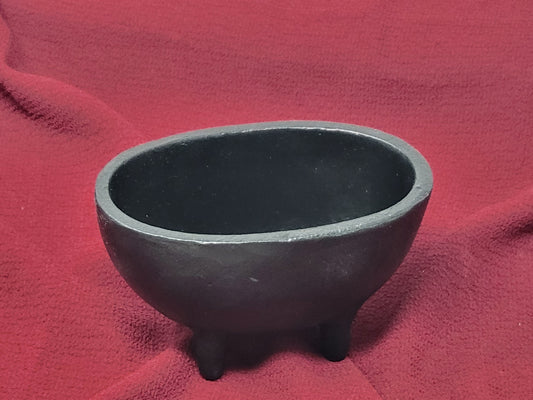 Oval Cast Iron Cauldron / Smudge Pot (5 1/2"L x 3 1/4"H)
